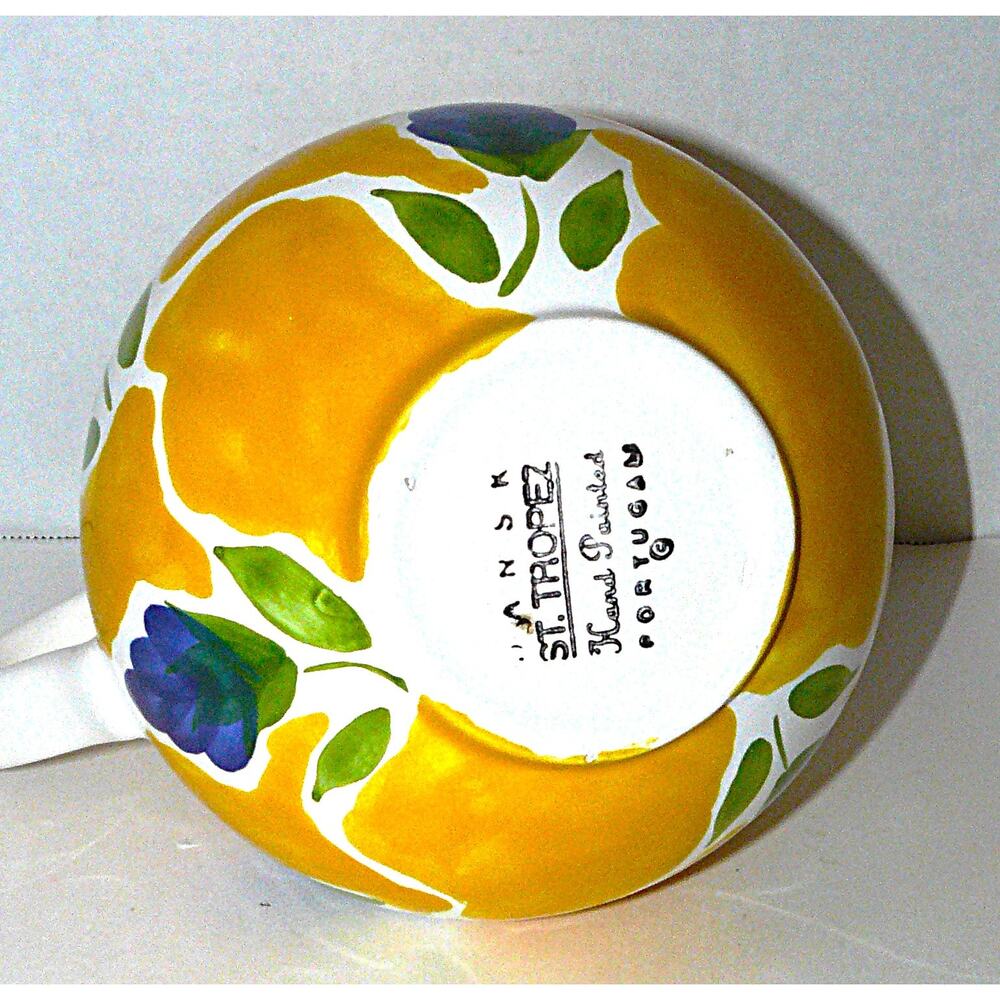 Vintage Dansk St Tropez Portugal Hand-Painted Pitcher Creamer Sugar Bowl w Lid - Picture 5 of 10